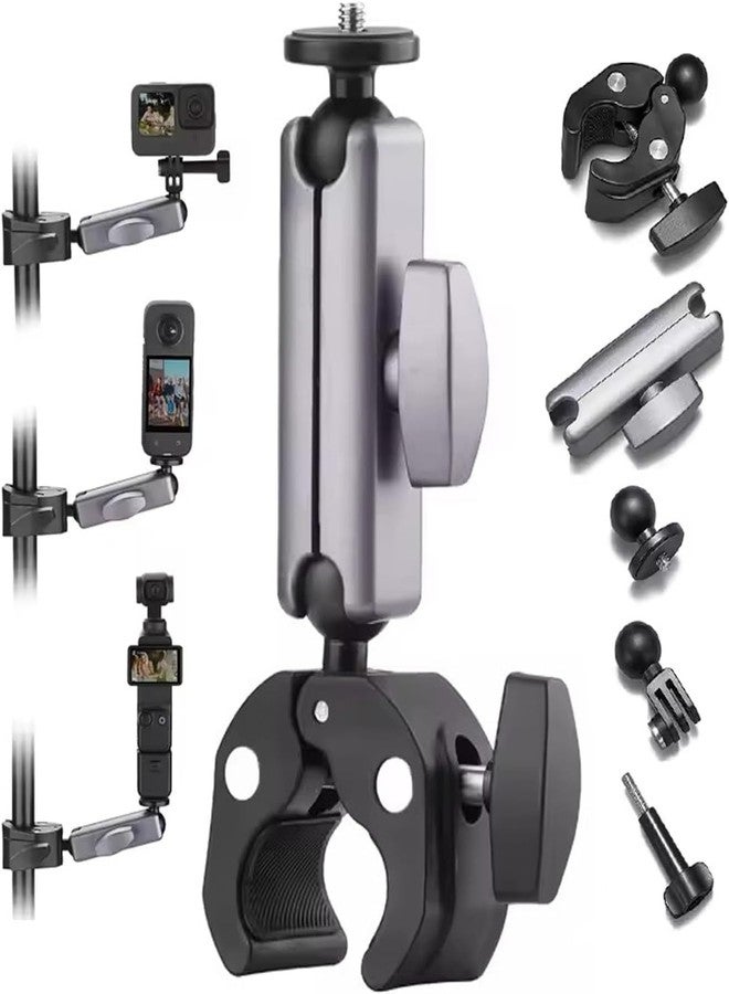 ADOFYS Camera Bike Mount Clamp Motorcycle Handle Holder Aluminum for Phone and Insta360 X5 X4 X3 Ace Pro Go 3S, for DJI Osmo Pocket 3 2 Mobile 7P Action 5 Pro 4 3, for GoPro Max Hero Mini Accessories - Image 5
