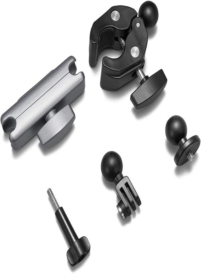 ADOFYS Camera Bike Mount Clamp Motorcycle Handle Holder Aluminum for Phone and Insta360 X5 X4 X3 Ace Pro Go 3S, for DJI Osmo Pocket 3 2 Mobile 7P Action 5 Pro 4 3, for GoPro Max Hero Mini Accessories - Image 4