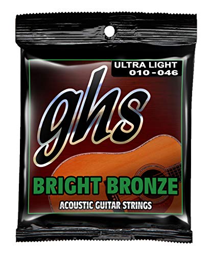 GHS Strings - Bright Bronze Acoustic Guitar Strings – Ultra Light Gauge 10-46 (BB10U Set) – 80/20 Bronze Copper-Zinc Alloy – Bright Tone, Extra Clarity, Long-Lasting Guitar Strings - Image 4