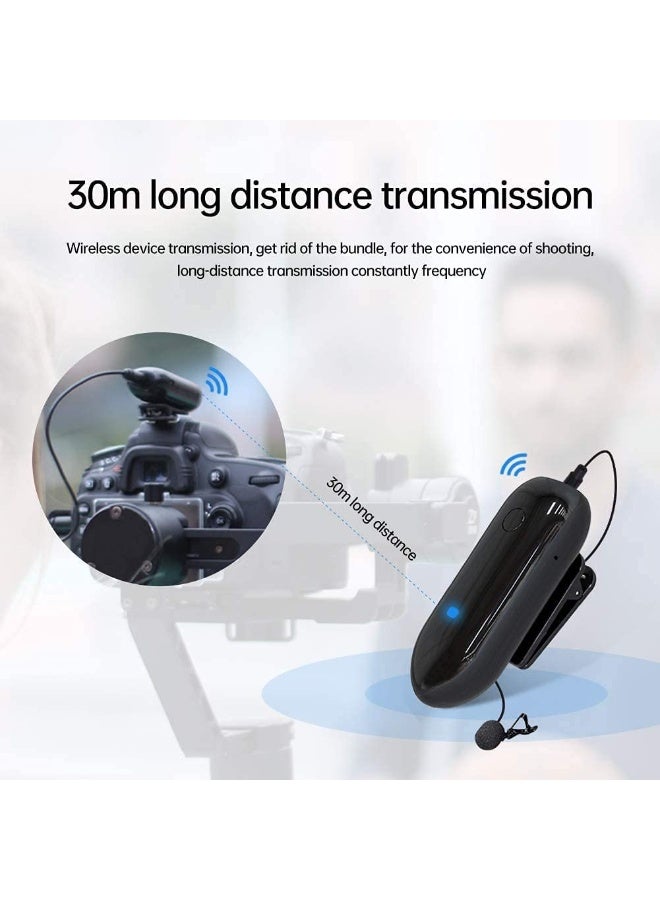 LENSGO Professional Wireless Lavalier Microphone System with 20 UHF Channels, Omnidirectional Audio Pickup & Long-Range Stable Transmission for Cameras and Smartphones Mini Rechargeable Lapel Microphone with Transmitter and Receiver, Magnetic Clip Design & Clear Professional Sound for Vlogging, Interviews, Podcasts and Live Streaming - Black - Image 5
