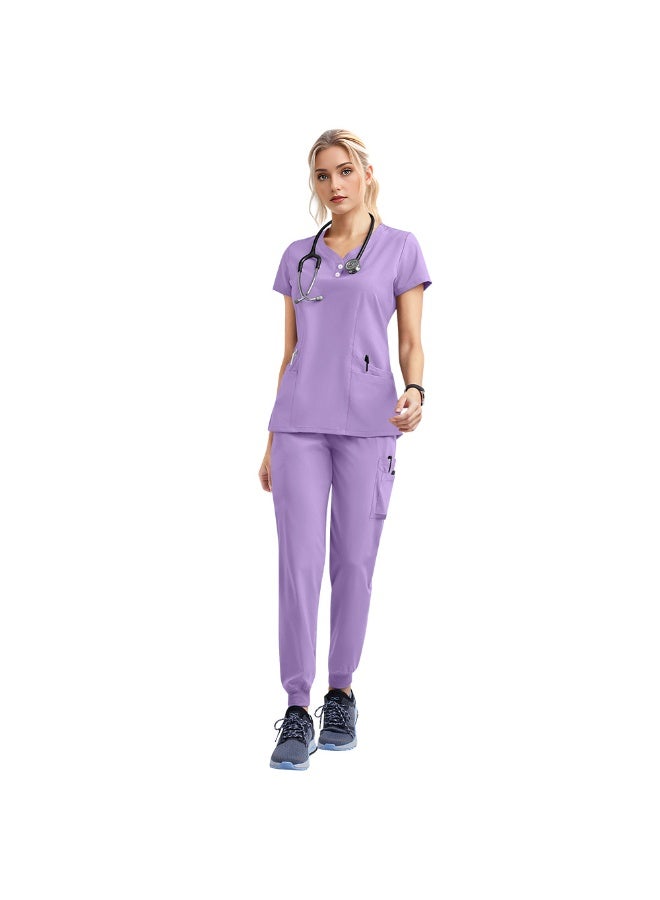 NIBEMINENT Doctor Nurse Scrubs Set Medical Uniforms Women Jogger Set Hospital Accessories Operating Room Surgical Workwear - Image 1