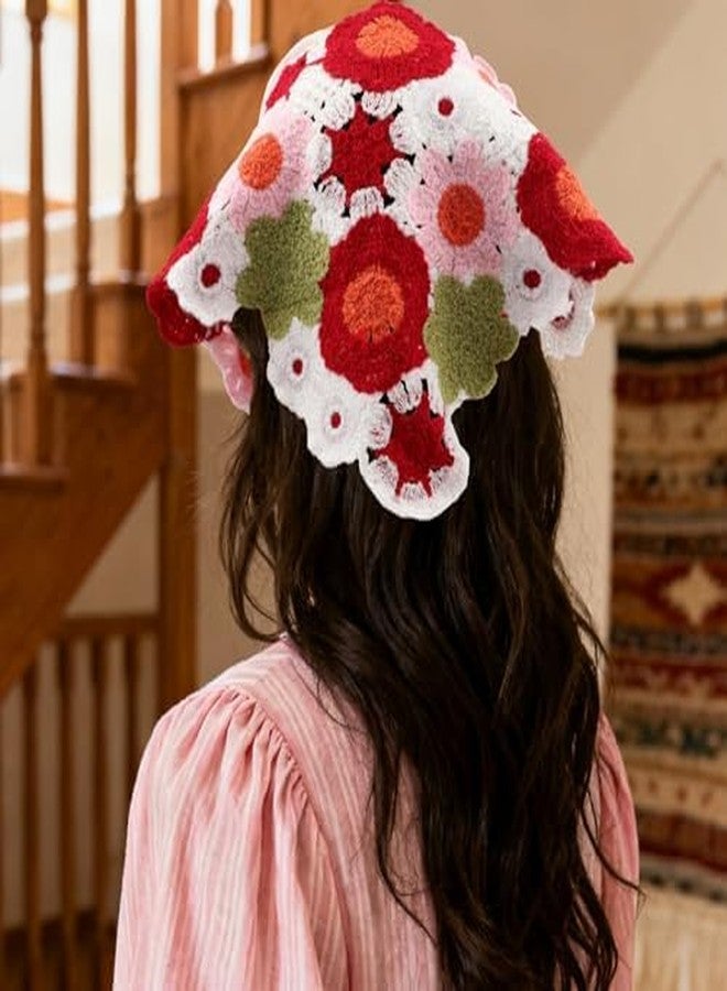 طقم أغطية رأس نسائية من Buildcon، قطعتان، باندانا نسائية، وشاح شعر أنيق للنساء مصنوع من قماش ناعم، غطاء رأس متعدد الاستخدامات لفصلي الربيع والخريف، وشاح رأس بتصميم مثلث. - Image 5