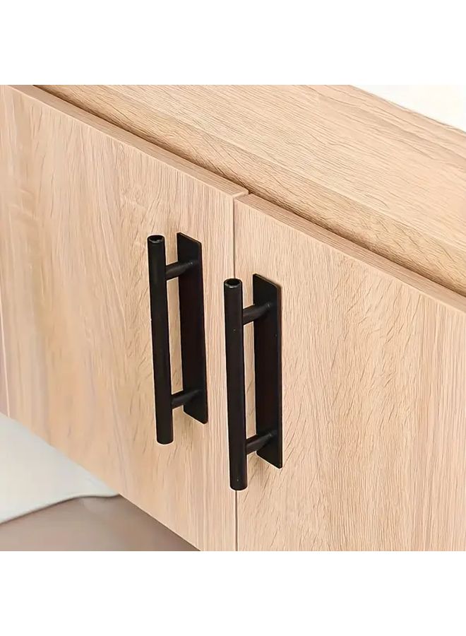 Black Self Adhesive Cabinet Door Pulls 4pcs No Drill Installation Heavy Duty Plastic Handles - Image 5