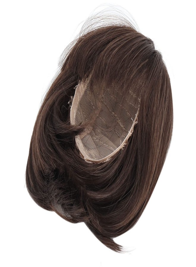 Semme Doll Wigs For 16 Inch Dolls, BJD Doll Wig, Straight Bang Shoulder Length Soft Fiber, Easy Cutting, for 1/3 BJD Doll (Dark Brown) - Image 1
