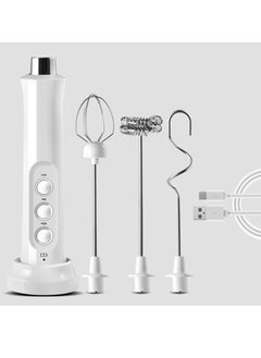 Generic 3 In 1 Portable Rechargeable Electric Milk Frother Foam Maker Handheld Foamer High Speeds Drink Mixer Coffee Frothing Wand  - Image 1