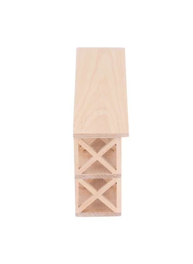 AMONIDA Dollhouse Mini Shelf Rack 8 Grids Decorative 1: 12 Scale Furniture Plain Color Dollhouse Wood Storage Rack For Living Room - Image 5