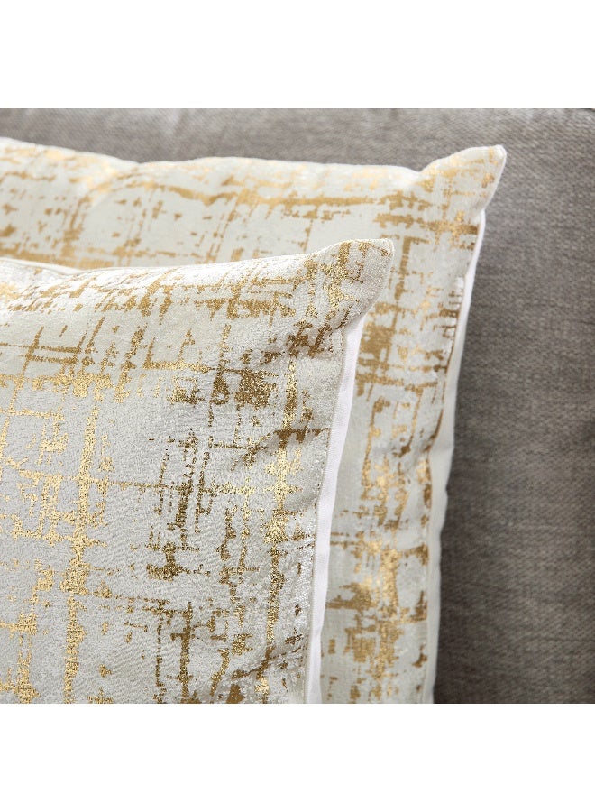Home Box Glitz Distress Foil Printed Cushion Set - Yellow - Image 3