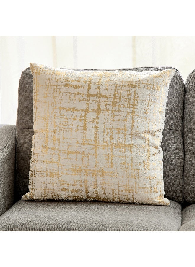 Home Box Glitz Distress Foil Printed Cushion Set - Yellow - Image 2