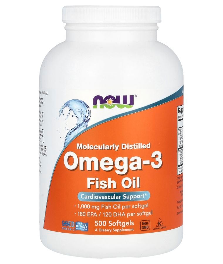 Omega-3 Fish Oil 1000 mg 500 Softgels