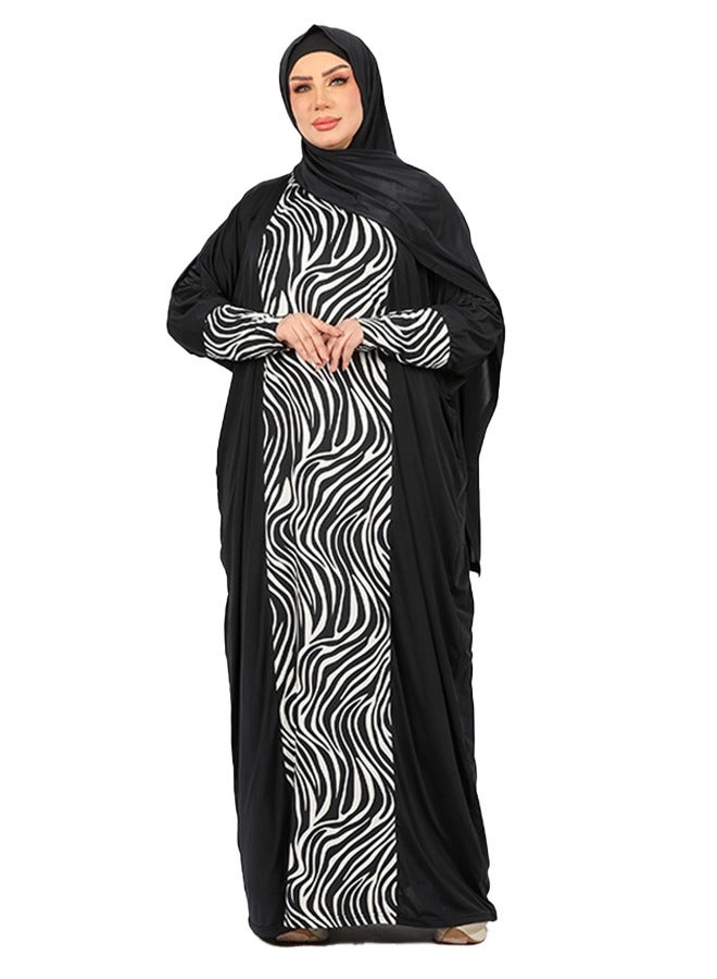 زمرد ثوب صلاة چيرسيه سعودي عملي مع غطاء الرأس من زمرد فاشون  - Image 2