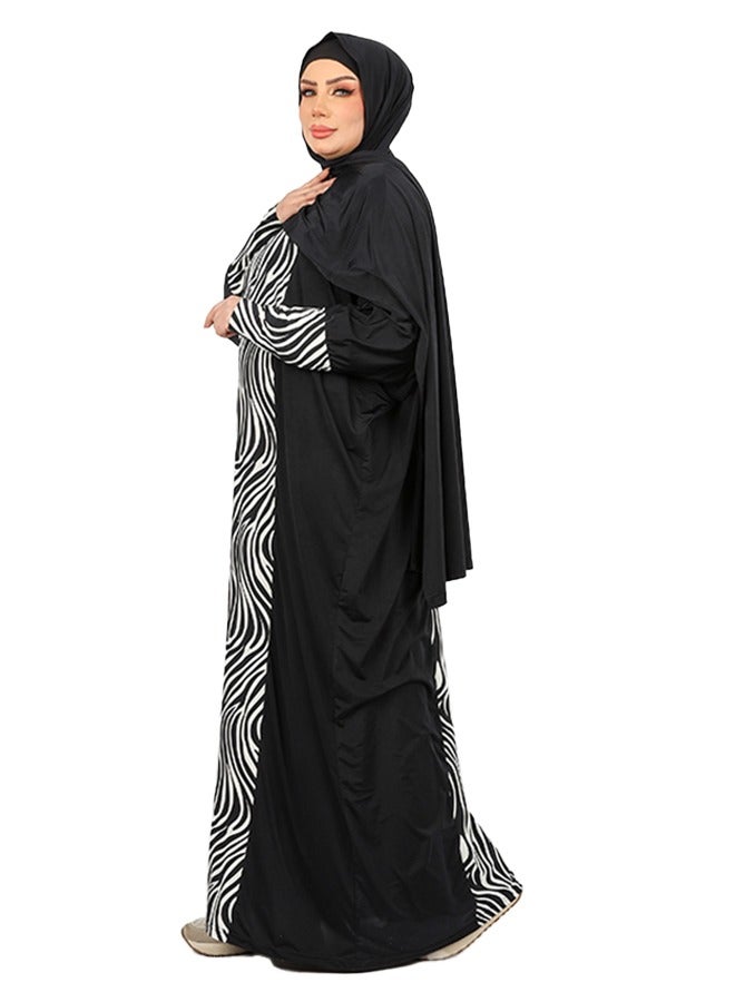 زمرد ثوب صلاة چيرسيه سعودي عملي مع غطاء الرأس من زمرد فاشون  - Image 3