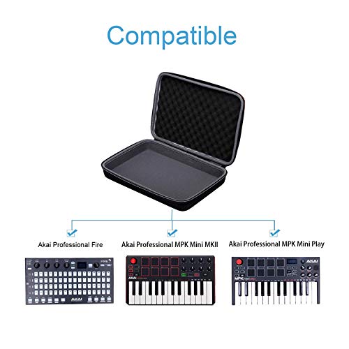 XANAD Hard Protective Case for Akai Professional MPK Mini MKII & MK3 & MPK Mini Play | 25-Key Ultra-Portable USB MIDI Drum Pad & Keyboard Controller - Image 2