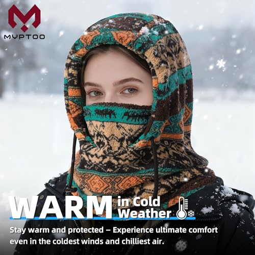 MVPTOO Ski Mask Balalclava Windproof Face Mask Warm Fleece Neck Cover for Cold Weather Helmet Hood for Men & Women (Bohemian) - Image 3