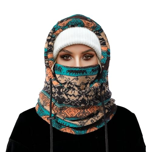 MVPTOO Ski Mask Balalclava Windproof Face Mask Warm Fleece Neck Cover for Cold Weather Helmet Hood for Men & Women (Bohemian) - Image 1