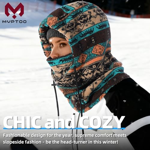 MVPTOO Ski Mask Balalclava Windproof Face Mask Warm Fleece Neck Cover for Cold Weather Helmet Hood for Men & Women (Bohemian) - Image 2