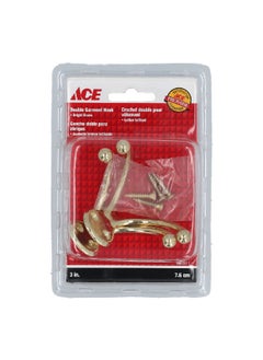 ACE Double Garment Hook Gold 3 Inch 5602511 
