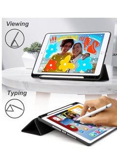 YoYoTech iPad 10.2 Inch Case 9th 8th 7th Generation case 2021 2020 2019  with Pencil Holder Sleep Wake Slim Soft TPU Back Smart Magnetic Stand Protective Cover  - Image 4