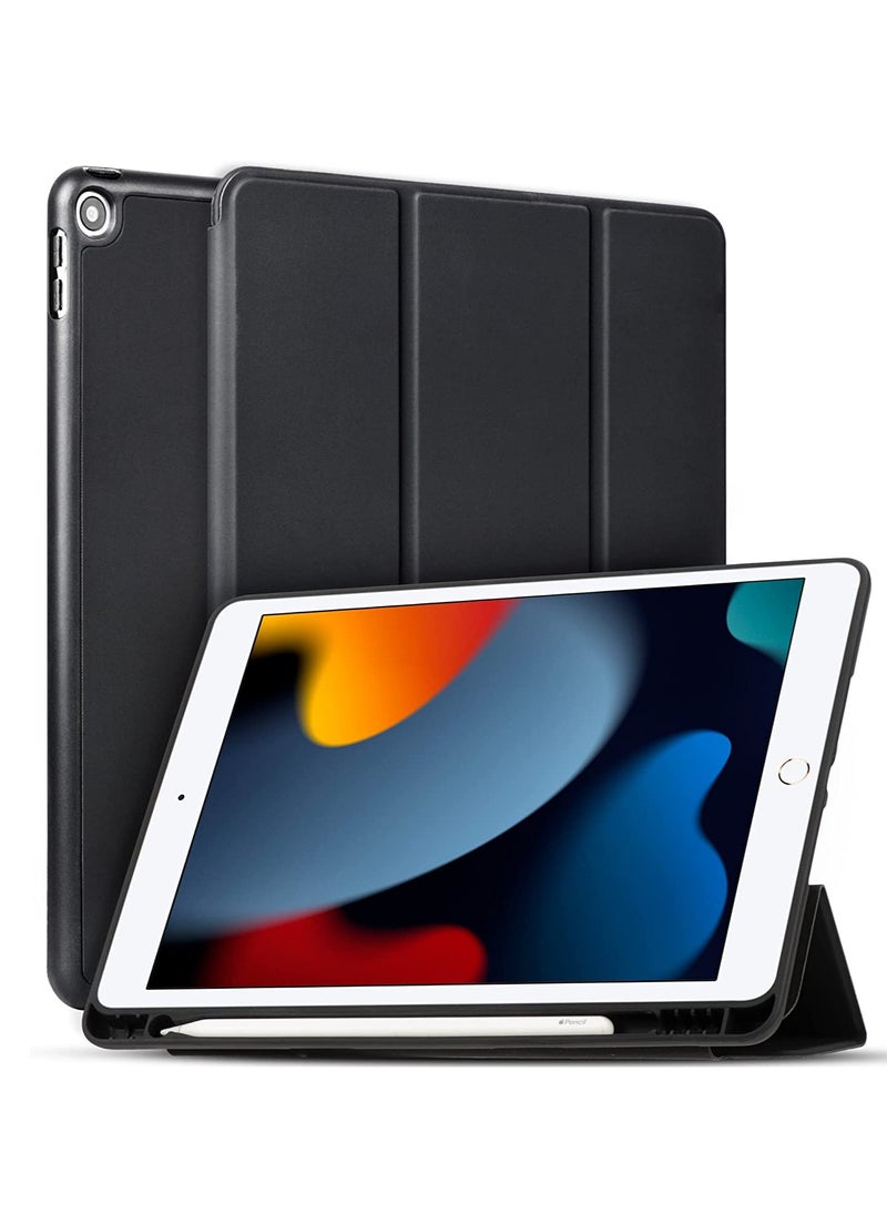 YoYoTech iPad 10.2 Inch Case 9th 8th 7th Generation case 2021 2020 2019  with Pencil Holder Sleep Wake Slim Soft TPU Back Smart Magnetic Stand Protective Cover  - Image 1