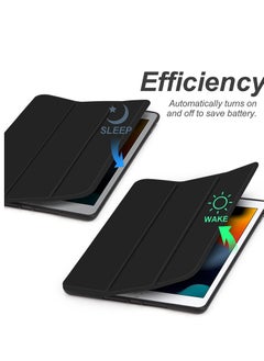 YoYoTech iPad 10.2 Inch Case 9th 8th 7th Generation case 2021 2020 2019  with Pencil Holder Sleep Wake Slim Soft TPU Back Smart Magnetic Stand Protective Cover  - Image 2