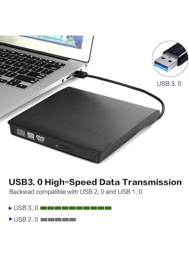 External USB 3.0 CD/DVD Drive – Portable DVD-R/RW +R/RW ROM Reader & Writer for Windows Laptops and PCs - Image 5