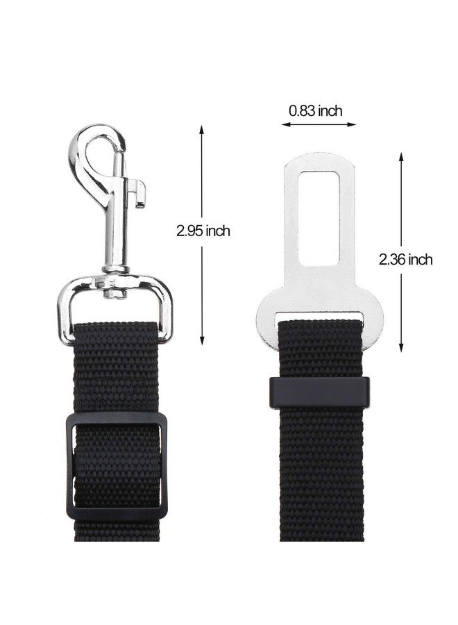 Elisel Elisel 2 Packs Adjustable Length Pet Dog Cat car seat Belt Pet seat Belt Pet Accessories for Dogs Cats and Pets (Black) - Image 2