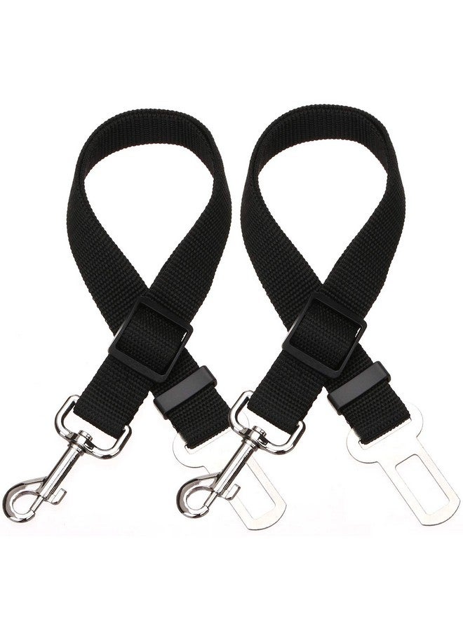 Elisel Elisel 2 Packs Adjustable Length Pet Dog Cat car seat Belt Pet seat Belt Pet Accessories for Dogs Cats and Pets (Black) - Image 1