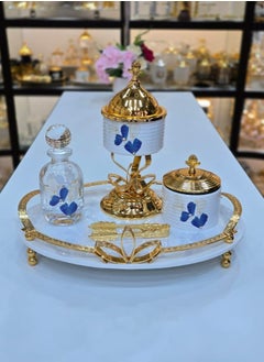 Damanhoor Bakhoor Burner Set Elegance Ideal Wedding Gift and Home Décor with a Blend of Arabic and English Culture 