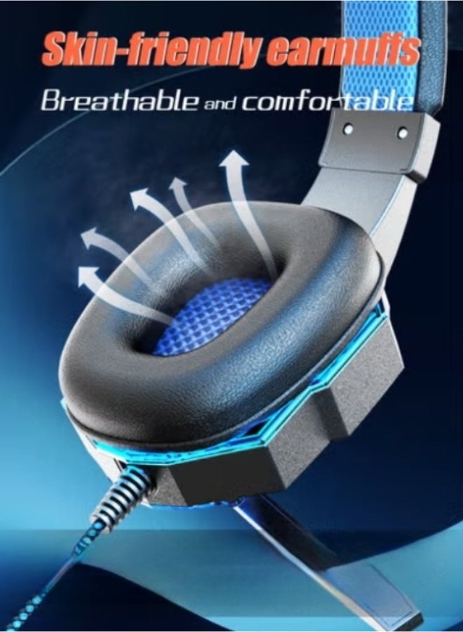 سماعات ألعاب سلكية فوق الأذن لأجهزة PS4/PS5/XOne/XSeries/Nintendo Switch/PC - Image 2