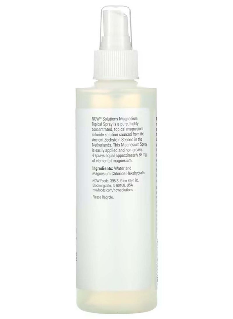 now Magnesium Topical Spray, 8 fl oz (237 ml) - Image 2
