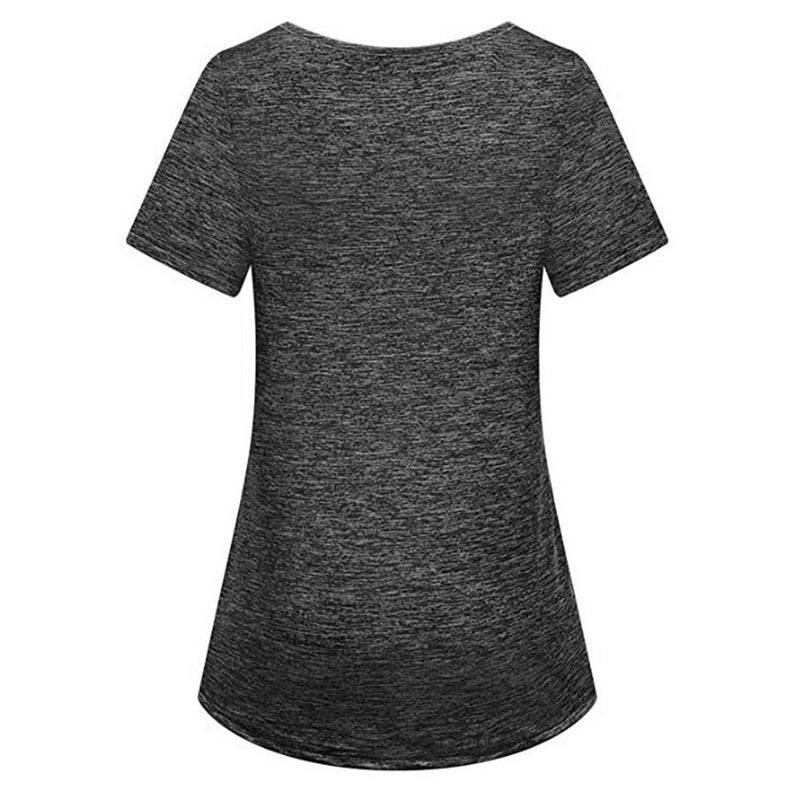 Women Short Sleeve Yoga Top Quick Dry Running Workout Sports T-Shirt Activewear - Image 2
