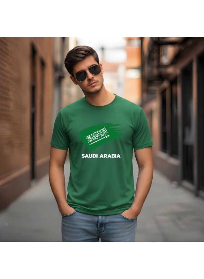 PRINTSHOP4ME Saudi Arabia FIFA World Cup Jersey Dry-Fit T-Shirt for Men | Customized Name Print on Back | Round Neck | Short Sleeve - Image 5