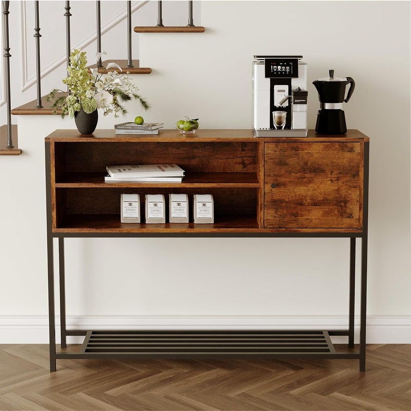 All item simple matching build Coffee Corner with Storage, Buffet Cabinet Kitchen Sideboard, Console Table for Kitchen Dinning Room Living Room Hallway Entrance 120 * 30 * 80cm Global trendy simple build - Image 5