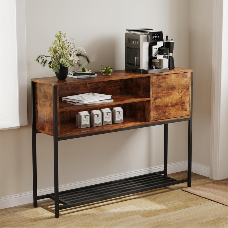 All item simple matching build Coffee Corner with Storage, Buffet Cabinet Kitchen Sideboard, Console Table for Kitchen Dinning Room Living Room Hallway Entrance 120 * 30 * 80cm Global trendy simple build - Image 4