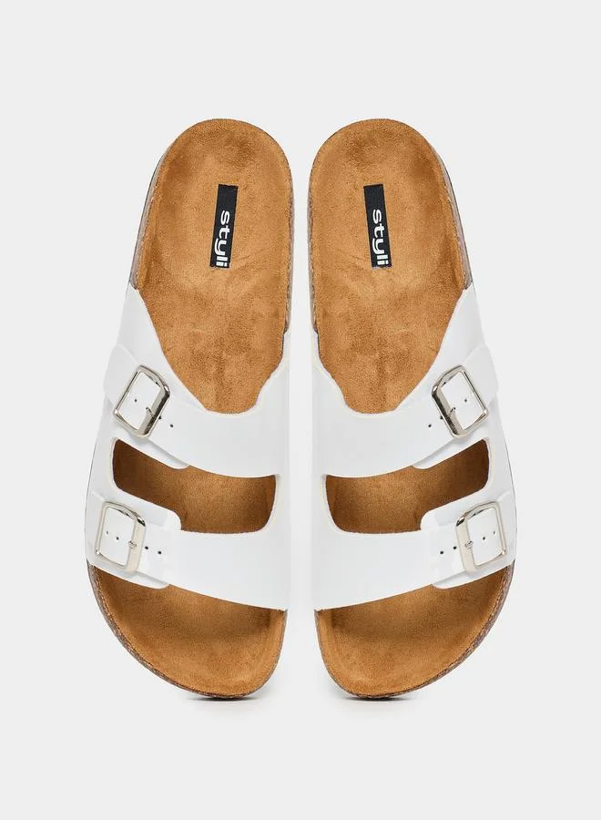 Styli Platform Sole Double Band Sandals