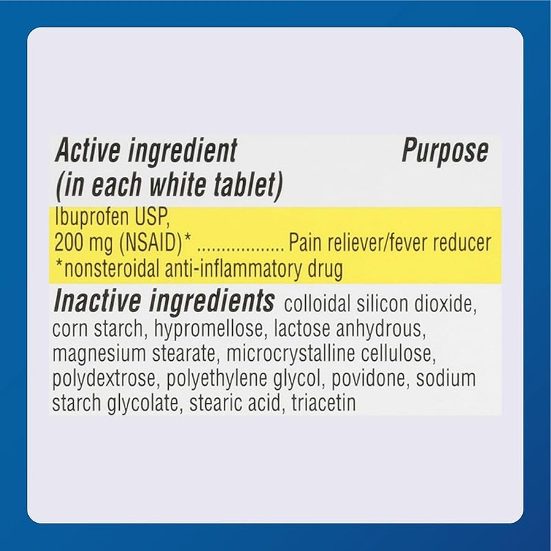 MAJOR Dye-Free Ibuprofen Tablets 200 mg - Helps Temporarily Reduce Fevers - Offers Pain Relief - 100 Tablets (1-Pack) - Image 5