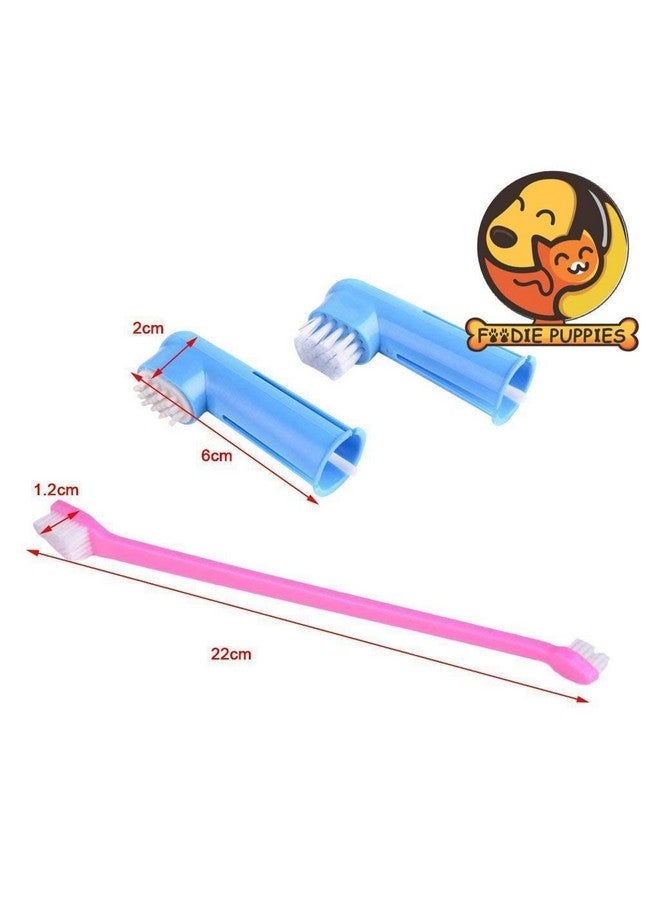 Dog Dental Toothbrush Set Of 2 With 1 Double Headed Toothbrush, Finger Toothbrush All Breed Cats, Dogs, And Puppies (Color May Vary) - Image 3