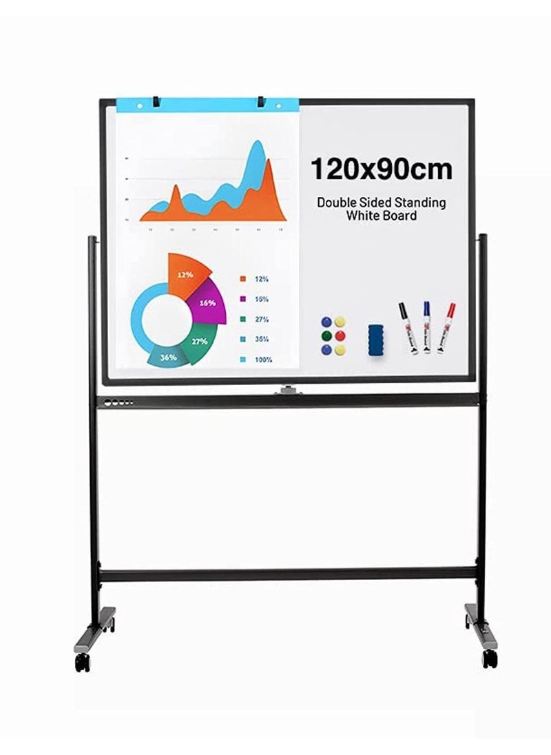 سبورة بيضاء مغناطيسية بقاعدة مزدوجة الجوانب مقاس 90*120 سم مع إمكانية تعديل الارتفاع - pzsku/Z322326D83CDFC6F63792Z/45/_/1694402241/0fb8fd7d-2da0-4d88-8246-55f36a960a75