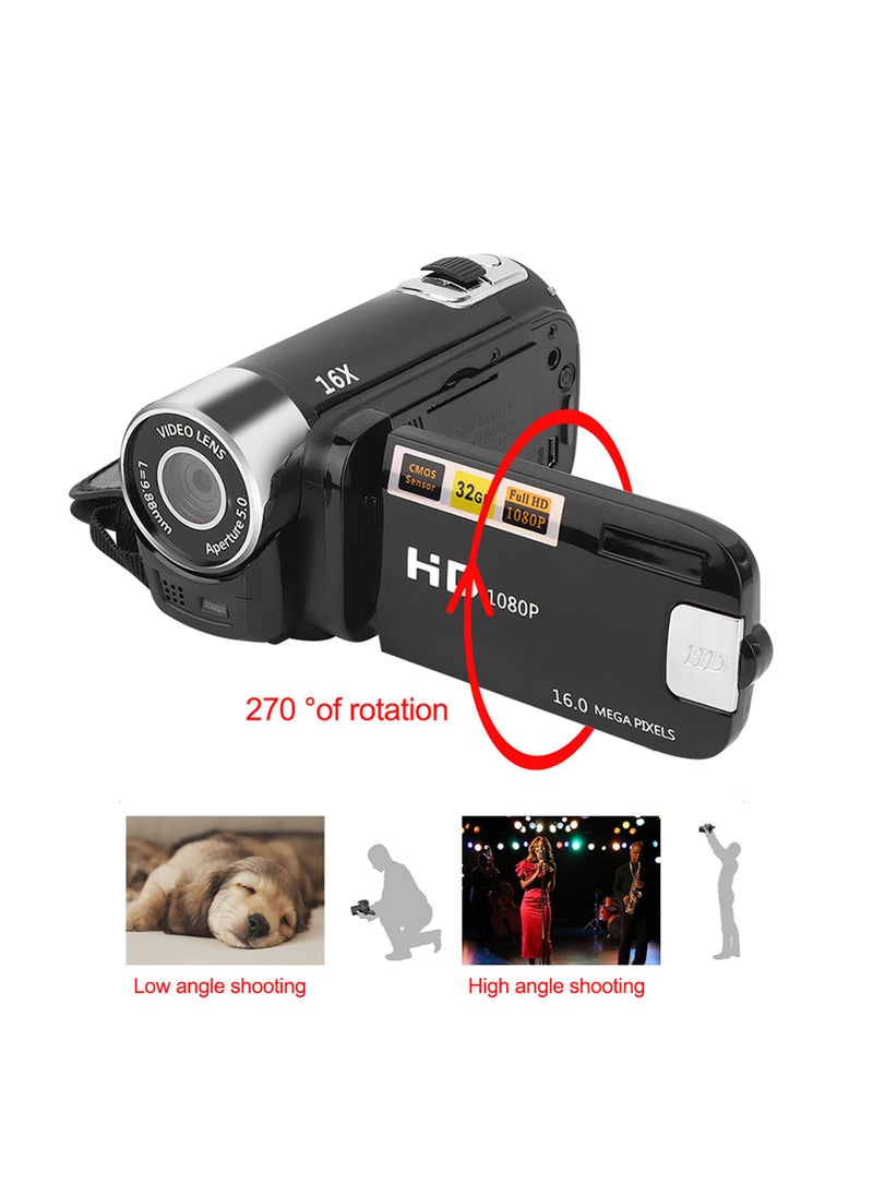 Zopsc Zopsc Video Camera Camcorder, Full 1080P Digital Camera Recorder, 2.7 Inch Colourful Display Screen 16X Digital Zoom Vlogging Camera, for YouTube, for Travel, Vlog  - Image 4
