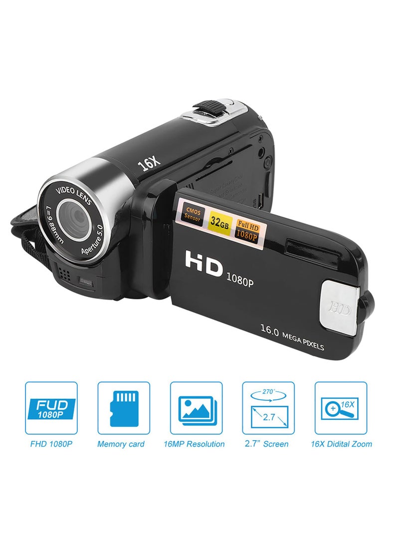 Zopsc Zopsc Video Camera Camcorder, Full 1080P Digital Camera Recorder, 2.7 Inch Colourful Display Screen 16X Digital Zoom Vlogging Camera, for YouTube, for Travel, Vlog  - Image 5