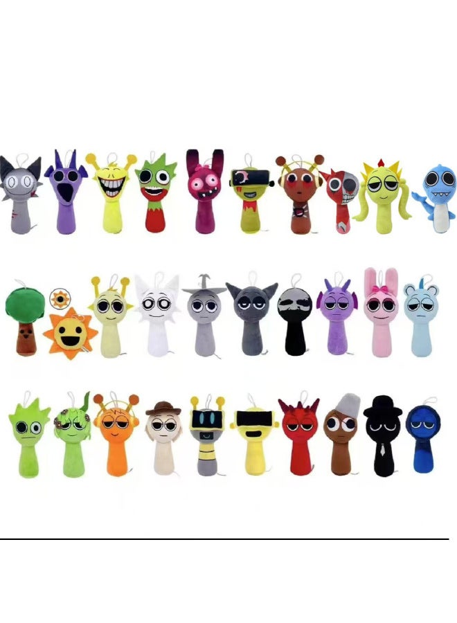 Sprunki Game Character Doll Plush Toy Wenda Sprunki Cartoon Doll Pillow-Color:20cm60g Rhythm Box-red And Gray Monster-Height:Single Compression - Image 3