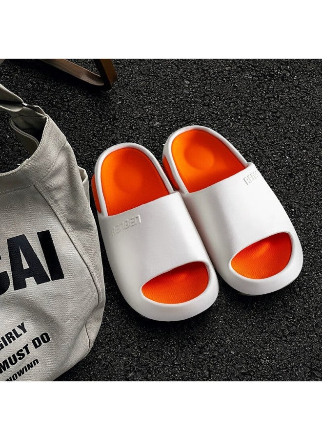 Renben Slippers For Men, Summer Thick-soled Outdoor Sports Sandals For Couples, Women's Slippers 20004 White-black Size 40-41 - Image 2