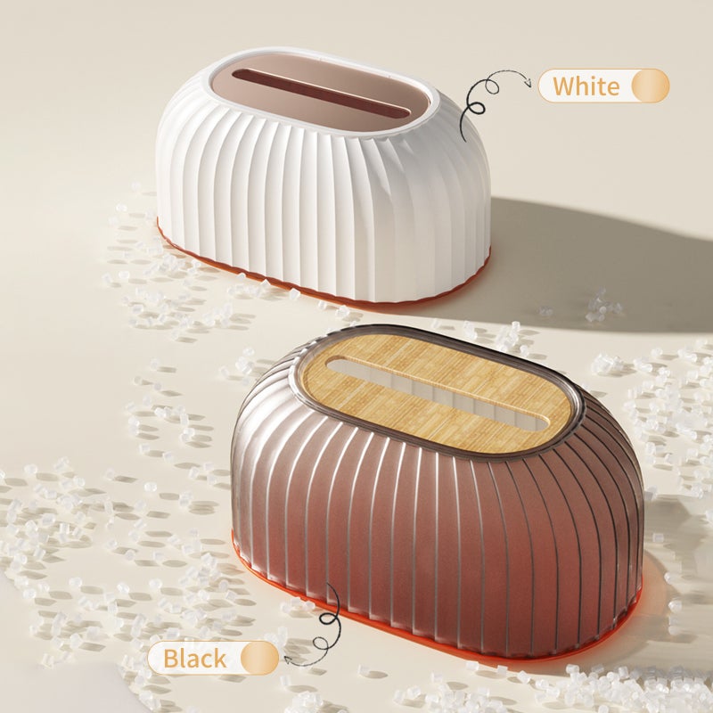Desk Tissue Box With Spring Pop-up Paper Towel Dispenser Tissue Holder Countertops Bathroom Toilet Tissue Box Napkin Storage Box Home Kitchen Facial Tissue Box Cover for Bedroom Car Office - Image 2