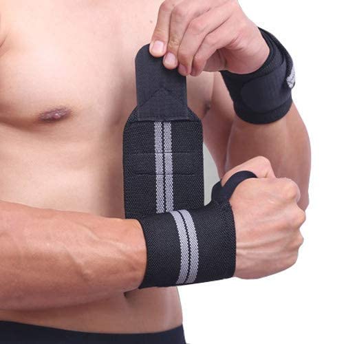 Raizex Combo Pack Of Pu-Leather Gym Bag Gym Duffel Bag With Shoulder Strap For Men's & Women's With Grey Wrist Support Band For Daily Exercise., 23 Cm - Image 4