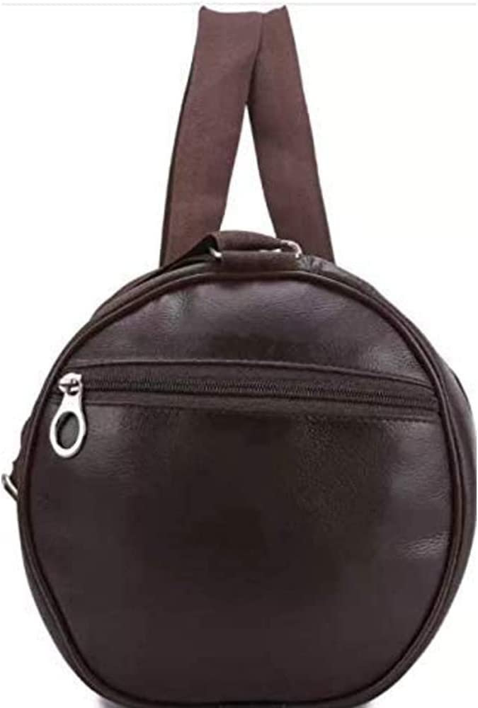 Raizex Combo Pack Of Pu-Leather Gym Bag Gym Duffel Bag With Shoulder Strap For Men's & Women's With Grey Wrist Support Band For Daily Exercise., 23 Cm - Image 2