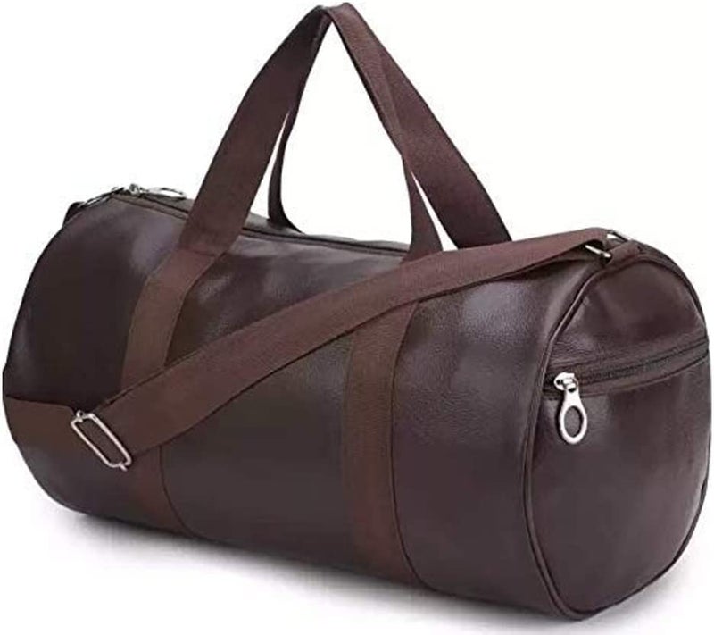 Raizex Combo Pack Of Pu-Leather Gym Bag Gym Duffel Bag With Shoulder Strap For Men's & Women's With Grey Wrist Support Band For Daily Exercise., 23 Cm - Image 3