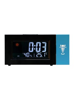 LED Backlight Digital Display Colorful Screen Alarm Clock Black