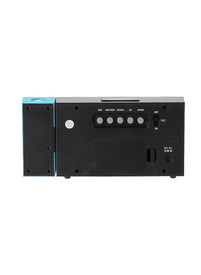 NIBEMINENT - LED Backlight Digital Display Colorful Screen Alarm Clock Black - Image 1