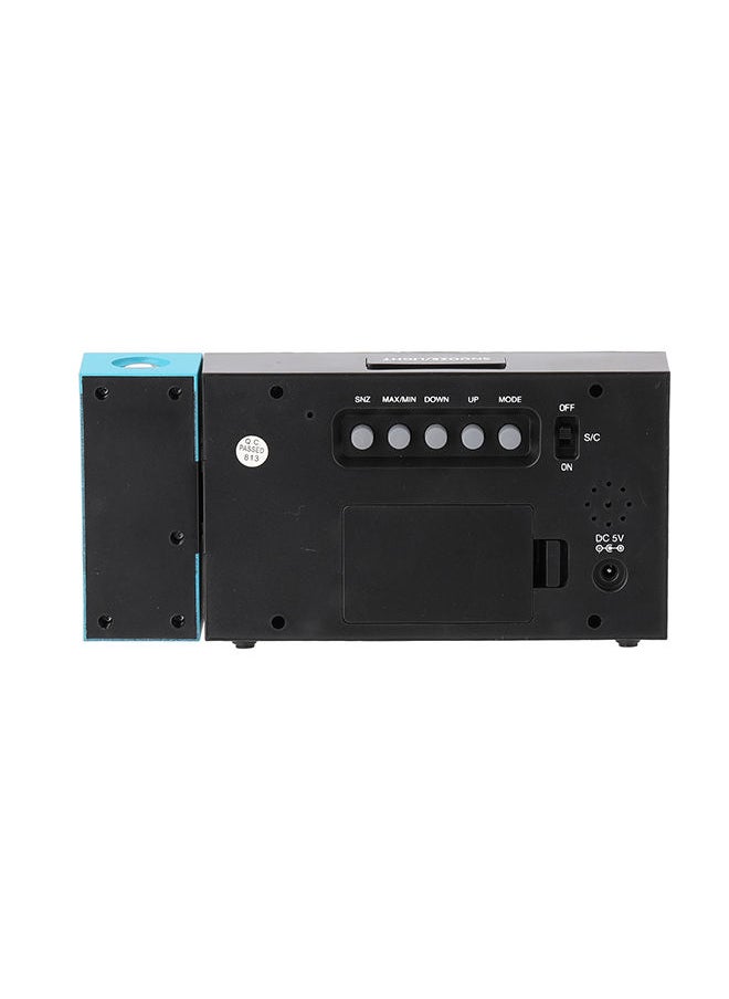NIBEMINENT - LED Backlight Digital Display Colorful Screen Alarm Clock Black - Image 1