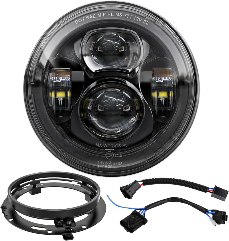 4X4FLSTC 7 Inch LED Motorcycle Headlight - Image 1