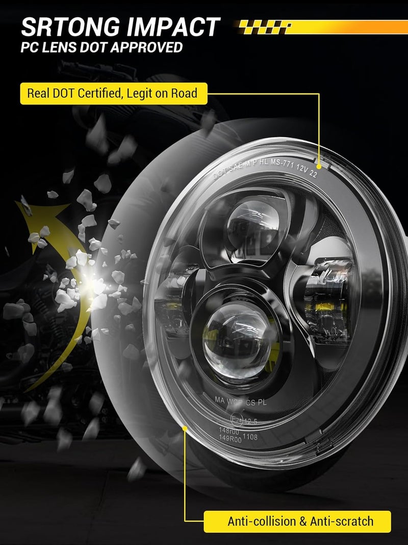 4X4FLSTC 7 Inch LED Motorcycle Headlight - Image 4